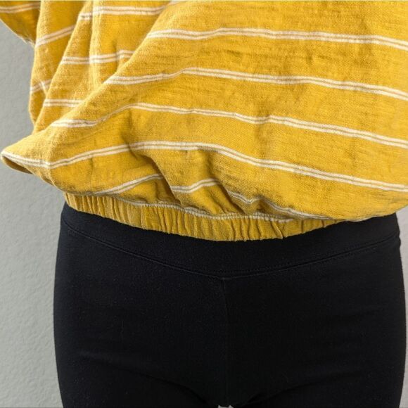 Marine Layer Blaine Cinch Tee Yellow Stripe Size M - Picture 6 of 10